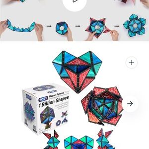 Magnetic Pyramid Puzzle - Red and Blue